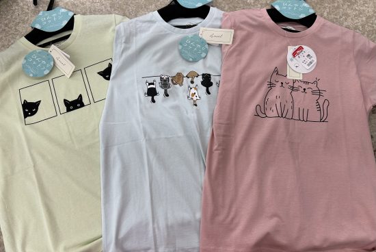 ひんやり接触冷感の綿Tシャツ。